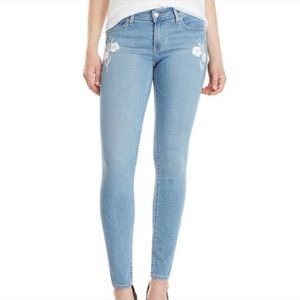 Levi's Blue Skinny Jeans Distressed Stretch Denim